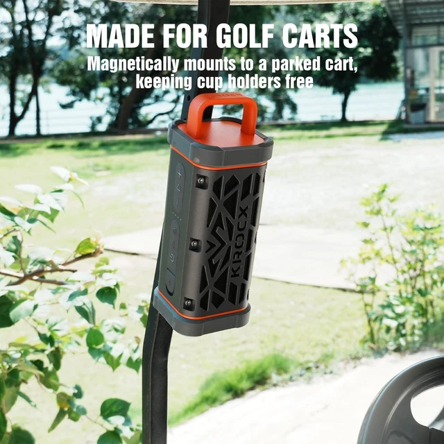 Alt view image 3 of 7 - TRAVOR Rugged Magnetic Bluetooth Speaker for Golf Cart & Outdoor All-Aluminum Body with Magnetic Mount Built for Golf Carts, RVs, Boats, IP68 Waterproof, 25H Playtime for Camping, Jobsite