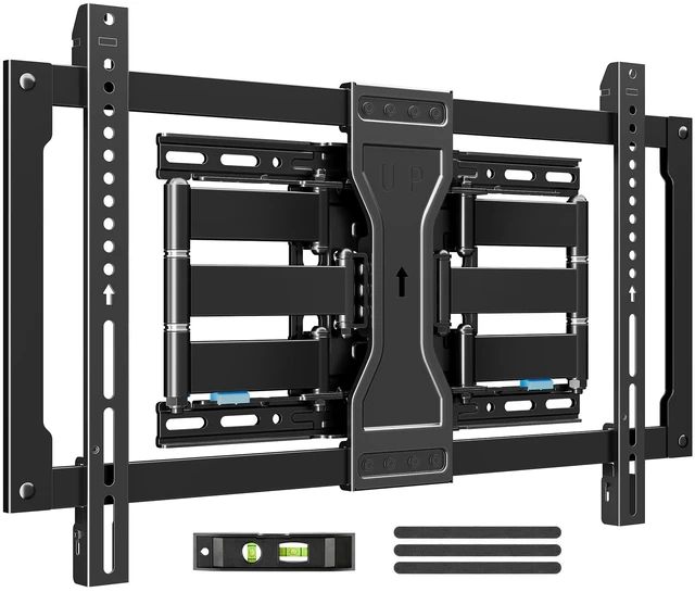 Main image of Ultra Slim TV Wall Mount for Most 37-90 inch TVs, 1.1" Thin Low Profile Full Motion TV Mount Bracket, Dual Swivel Articulating Arms with Tilt, Fits 16" Studs, Max VESA 600x400mm Holds 132lbs