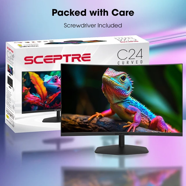 Alt view image 2 of 6 - New! Curved 24-inch Gaming Monitor 1ms 100Hz 1500R DisplayPort HDMI X2 Eye Care 100% sRGB Build-in Speakers, Machine Black 2026 (C248W-FW100T Series)