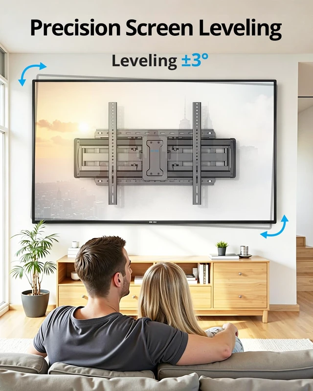 Alt view image 3 of 7 - 85 86 98 100 inch Heavy Duty TV Wall Mount for 37-110 inch Large TVs, Pre-Assembled TV Mount with Tool-Free Tilt, Up to 170lbs, VESA 800 x 600mm, 24 Wood Studs