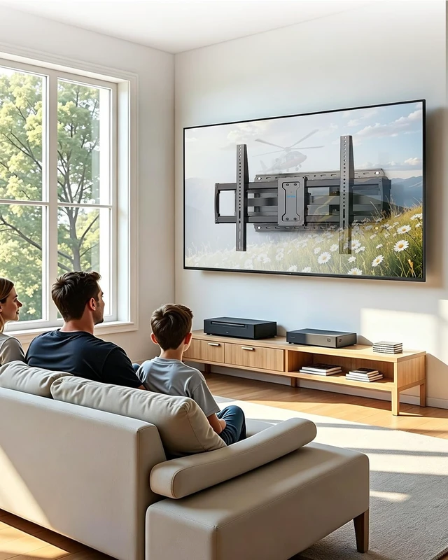 Alt view image 7 of 7 - 85 86 98 100 inch Heavy Duty TV Wall Mount for 37-110 inch Large TVs, Pre-Assembled TV Mount with Tool-Free Tilt, Up to 170lbs, VESA 800 x 600mm, 24 Wood Studs