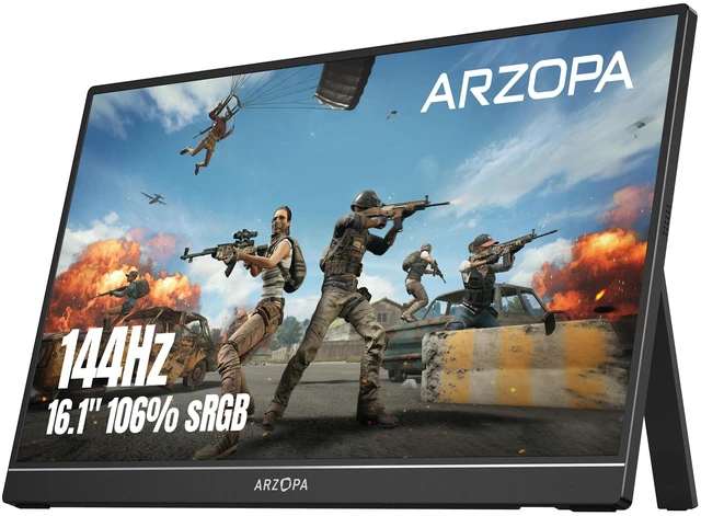Main image of 16.1'' 144Hz Portable Gaming Monitor 106% sRGB - Z1FC 1080P FHD Kickstand Portable Monitor with HDR, Ultra Slim, Eye Care, External Second Screen for Laptop, PC, PS5, Mac, Xbox