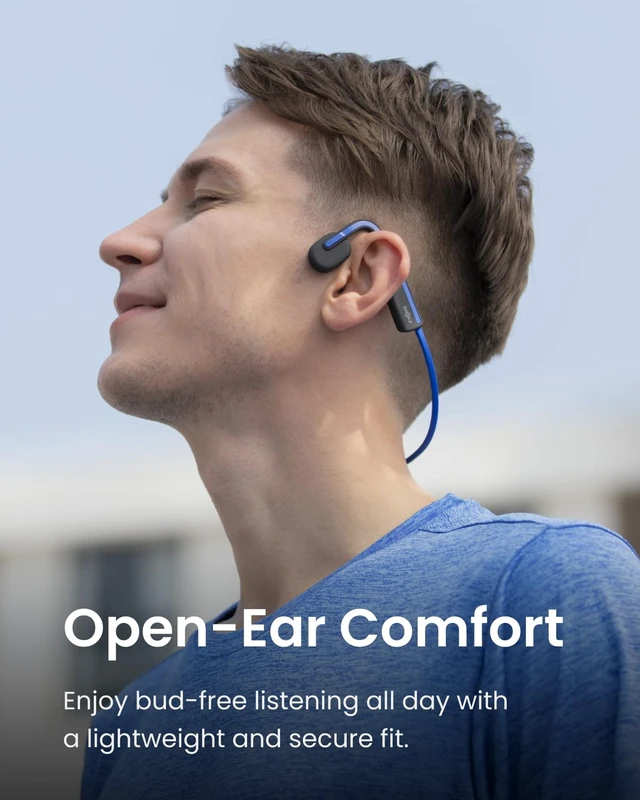 Alt view image 7 of 7 - (After OpenMove - Open-Ear Bluetooth Sport Headphones - Bone Conduction Wireless Earphones - Sweatproof for Running and Workouts, with Sticker Pack