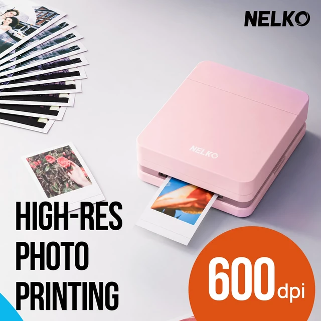 Alt view image 4 of 7 - PP01 Photo Printer, 2x3 Portable Photo Printer, Mini Printer, Pink Instant Color Inkjet Printer for Smartphone, Sticky-Back Photos, Bluetooth Compatible with iOS & Android, AI App Editing