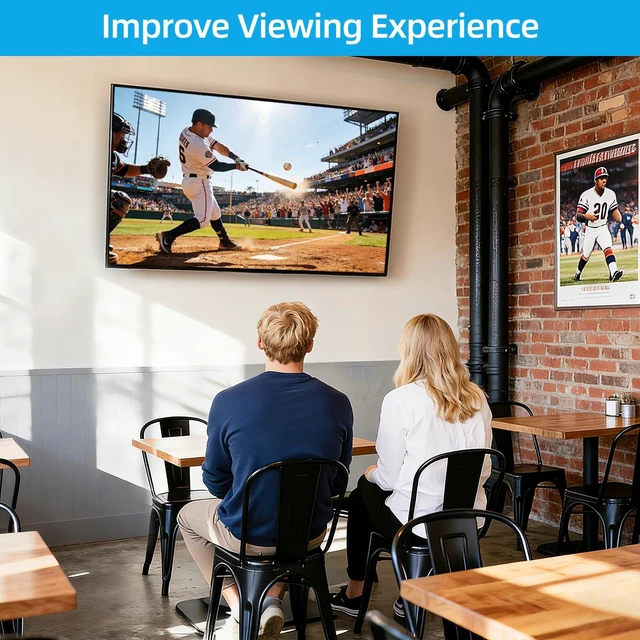 Alt view image 7 of 7 - Tilt TV Wall Mount for Most 26-65 Inch Flat/Curved Screen Max VESA 400x400mm, Holds up to 100 lbs, Fits 8-16" Wood Studs, Universal Low Profile TV Bracket, Space Saving HV9401
