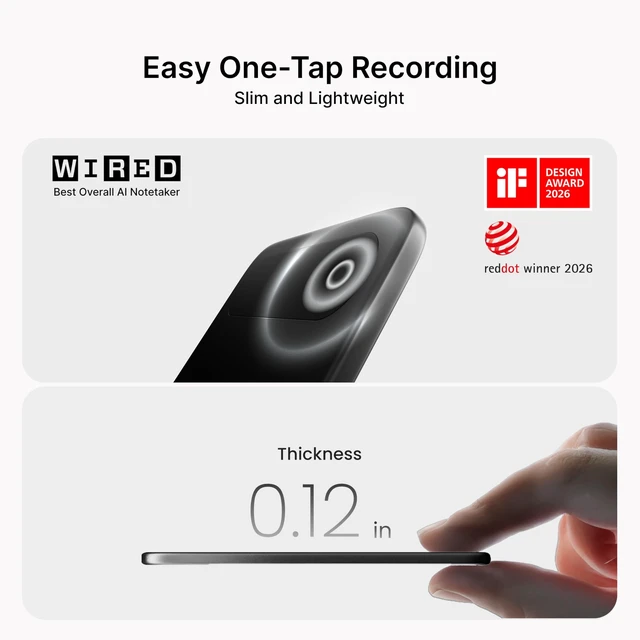 Alt view image 3 of 7 - Note Pro AI Voice Recorder, Free Unlimited Transcribe & Summarize Tap Recording Device with AI Note Taking, Support 113 Languages, 64GB, Audio Recorder for Calls, Meetings, Lectures, Orange