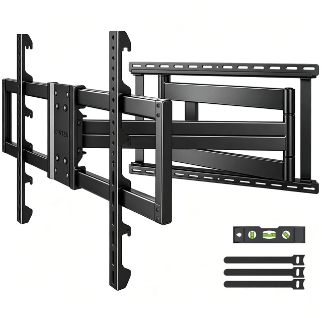 Main image of 41.3" Long Arm TV Wall Mount for 42-100" TVs Holds up to 176lbs Long Arm TV Mount Swivel ±90° & Tilt ±10° & Level ±5°, 3 Level Height Adjustment, Max VESA 800x600mm, Fits 16"/18"/24" Stud