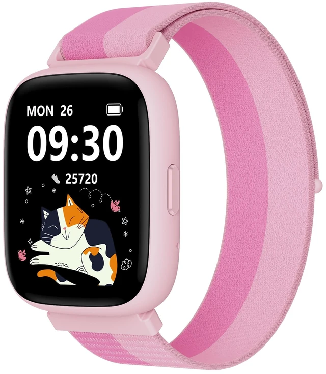 Main image of Smart Watch for Kids, 1.8" Fitness Tracker Watch with Pedometer Heart Rate, Sleep Monitor, IP68 Waterproof, Step Counter, Puzzle Games with/without App for Girls Teens 5-16Nylon