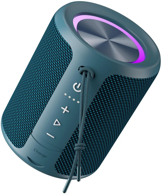 Main image of Portable Bluetooth Speaker, IPX7 Waterproof Wireless Speaker with 20W Loud Stereo Sound, 15H Playtime & Beat-Synced RGB Light, Small Outdoor Speaker for Shower, Pool, Beach,Hiking,Gifts(Blue)