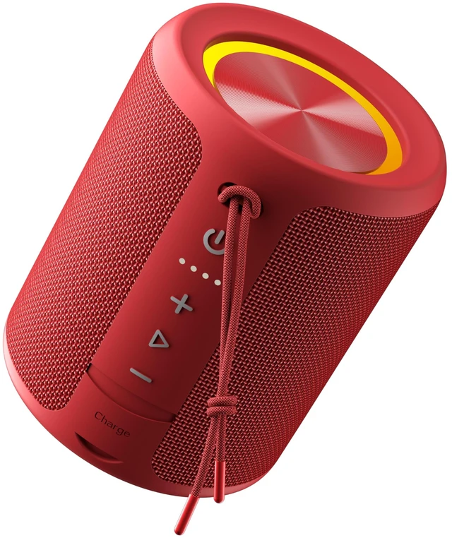 Main image of Portable Bluetooth Speaker, IPX7 Waterproof Wireless Speaker with 20W Loud Stereo Sound, 15H Playtime & Beat-Synced RGB Light, Small Outdoor Speaker for Shower, Pool, Beach,Hiking,Gifts(Red)