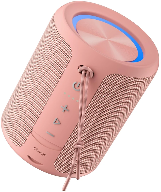 Main image of Portable Bluetooth Speaker, IPX7 Waterproof Wireless Speaker with 20W Loud Stereo Sound, 15H Playtime & Beat-Synced RGB Light, Small Outdoor Speaker for Shower, Pool, Beach,Hiking,Gifts(Pink)