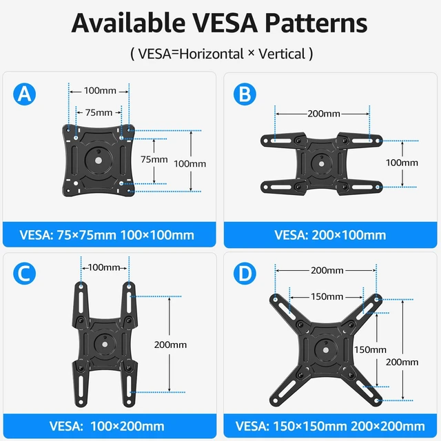 Alt view image 4 of 7 - Full Motion TV Wall Mount for Most 14-42 Inch LED LCD Flat Screen TVs & Monitors, Swivel Tilt Extension Rotation Wall Mount TV Bracket with Articulating Arm, Max VESA 200x200mm, up to 44 lbs