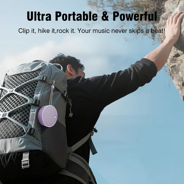 Alt view image 7 of 7 - C12 IP67 Waterproof Shower Bluetooth Speakers Portable Small Speaker Speakers Bluetooth Wireless,Loud Clear Sound,Support TF Card,Suction Cup,for Outdoor Kayak Canoe Beach Gift(Purple)