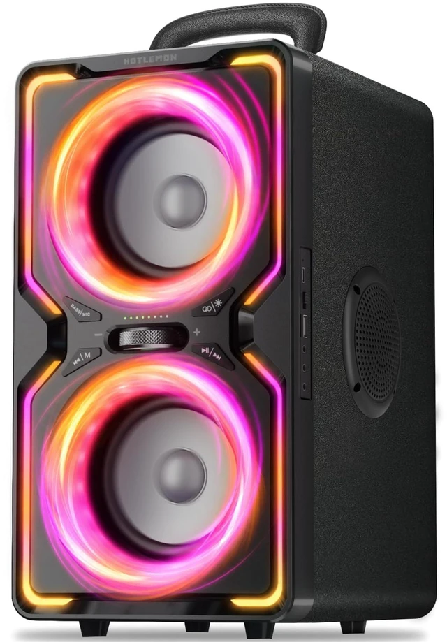 Main image of Large Bluetooth Speaker: 240W Peak Powerful Loud Sound & Deep Bass 15H Playtime, Fast Charge, TWS, Portable Wireless Speakers for Outdoor, Party, Beach, Backyard, House, Outside (Black)