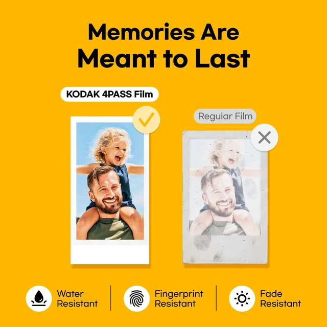 Alt view image 6 of 7 - Mini 2 Retro 2x3 Portable Photo Printer, 4PASS, 38 Sheets, Yellow Bluetooth, iPhone & Android Smartphone Compatible, Smudge-Proof, Water-Resistant, Fade-Resistant