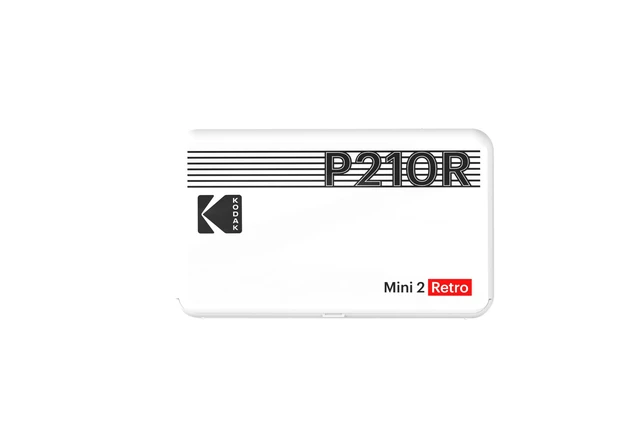 Alt view image 2 of 7 - Mini 2 Retro 2x3 Portable Photo Printer, 4PASS, 38 Sheets, White Bluetooth, iPhone & Android Smartphone Compatible, Smudge-Proof, Water-Resistant, Fade-Resistant