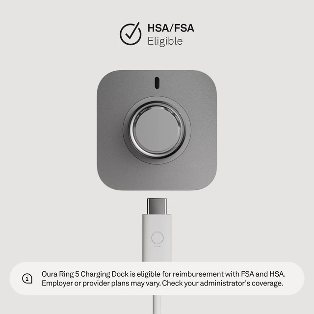 Alt view image 3 of 4 - Ring 5 Official Charging Dock - Size 6 Additional Charger, USB-C Cord Compatible