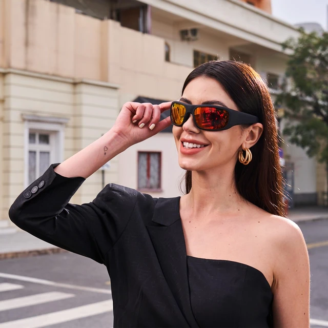 Alt view image 5 of 7 - Sport OpenEar Smart Glasses, ImpactResistant Bluetooth Sunglasses 12H Playtime, HandsFree Calling, Music Playback, Voice Control, Lightweight & AllDay Comfort for Cycling, Hiking & Running