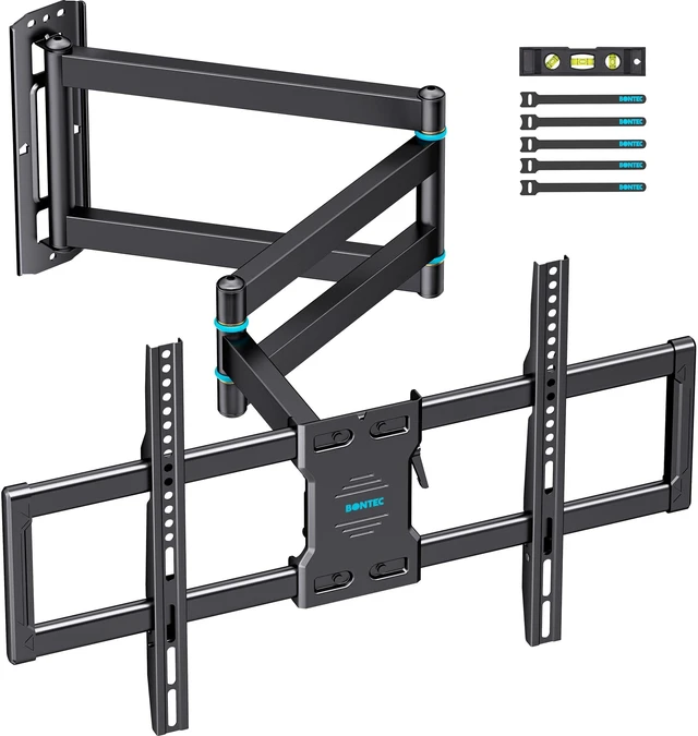 Main image of Long Arm Corner TV Wall Mount for Most 42-75 Inch TVs Full Motion Articulating Mount, 39.4" Extension, Tilt, Swivel, Level, Max VESA 600x400mm, Holds 110 lbs