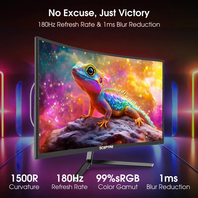 Alt view image 3 of 6 - New 24-inch Curved Gaming Monitor 1080p up to 180+Hz DisplayPort HDMI 100% sRGB, AMD FreeSync Build-in Speakers Machine Black 2026 (C248B-FWT168 Series)