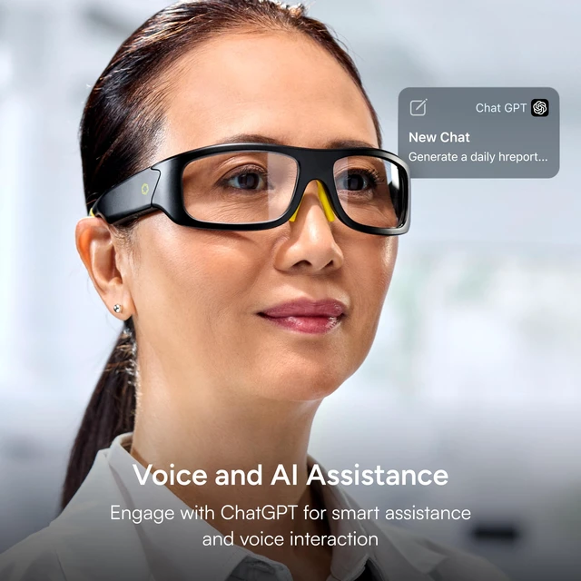 Alt view image 5 of 7 - Armor Smart Safety Glasses, TR90 Frame, Light Adaptive Lenses, Open Ear Speakers & Microphone - ANSI Z87.1