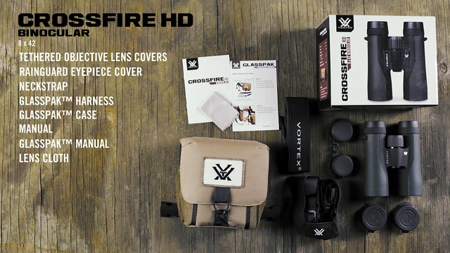 Alt view image 6 of 6 - Crossfire HD 8x42 Binoculars HD Optics, Tripod Adaptable, Waterproof, Fogproof, Shockproof, Included GlassPak Harness - Unlimited, Unconditional