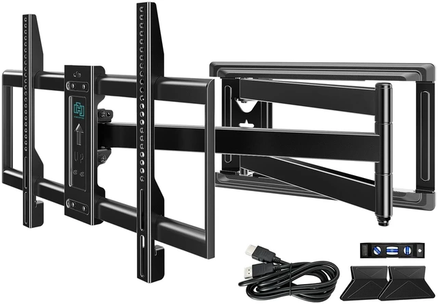 Main image of Corner TV Wall Mount Long Arm Full Motion Bracket for 3280 TVs 90° corner tv mount for wall,30.12" long extension,Pre-assembled,swivel tilt leveling,Holds 110 lbs,Max VESA 600x400mm