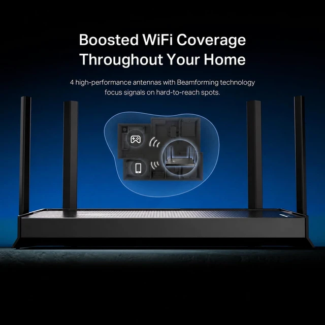 Alt view image 6 of 7 - Dual-Band BE3600 Wi-Fi 7 Router, Archer BE230 4-Stream 2×2.5G + 3×1G Ports, USB 3.0, 2.0 GHz Quad Core, 4 Antennas VPN, EasyMesh, HomeShield, MLO, Private IOT