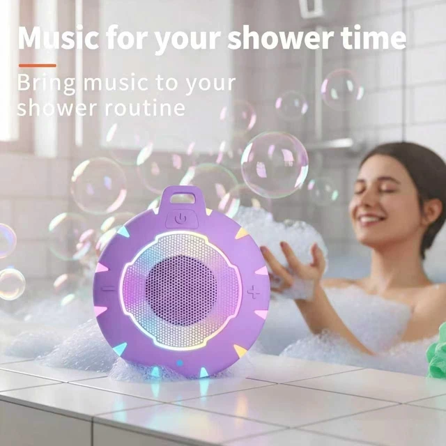 Alt view image 2 of 7 - Waterproof Shower Bluetooth Speaker, Portable with Clear Sound Small, Floats on Water, IP67 Rated, Dustproof, for Pool, Beach & Kayak, Gift for Teen Boys & Girls