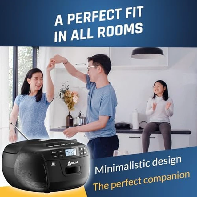 Alt view image 7 of 7 - CD Cassette Player and Recorder, AM FM Radio, Bluetooth, USB 3W Stereo Speakers, Song Programming Included, Remote Operates Up to 6 Metres Away