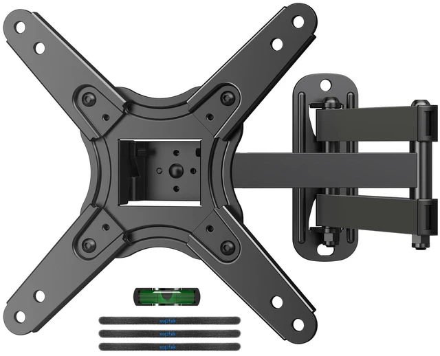 Main image of Full Motion TV Monitor Wall Mount for Most 13-43 Inch LED LCD Flat Curved Screen TVs & Monitors, Articulating Arms Swivel Tilt Extension Rotation, Max VESA 200x200mm up to 44lbs, MA1345