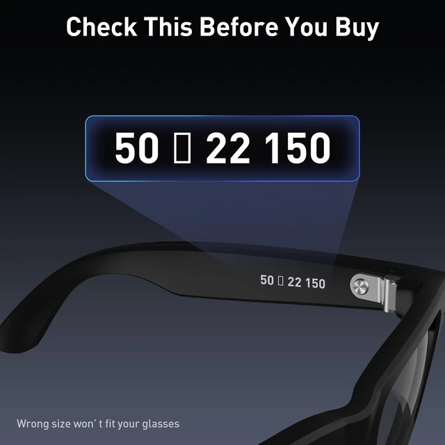 Alt view image 7 of 7 - Carina C2 Battery Pack for Meta RayBan Glasses Wayfarer Standard 50-22-150 Battery Extender, Wearable Design, Gen1 & Gen2 Support, Portable Power Pod, Up to 3.6 Full Charges