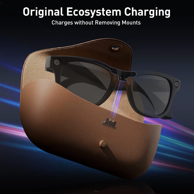 Alt view image 6 of 7 - Carina C2 Battery Pack for Meta RayBan Glasses Wayfarer Standard 50-22-150 Battery Extender, Wearable Design, Gen1 & Gen2 Support, Portable Power Pod, Up to 3.6 Full Charges