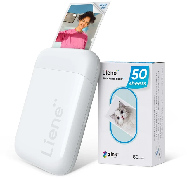 Main image of Pearl K100 2x3 Photo Printer, Mini Instant Portable Color Picture Printer Bundle 50 Zink Adhesive Paper, Bluetooth 5.2 Compatible w/iOS & Android Small Phone Sticker for iPhone Smartphone White