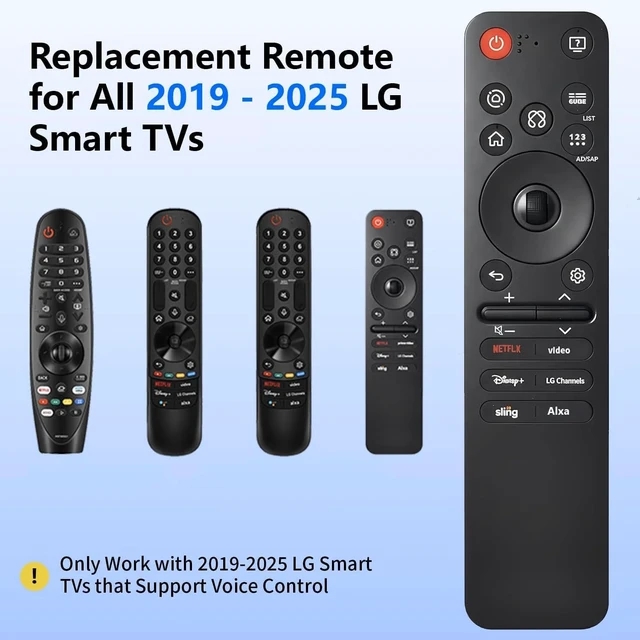 Alt view image 2 of 7 - Replacement for LG TV Remote, for LG 2019-2025 Remote Control for Smart TVs. with Voice and Pointer Function. for LG Magic Remote