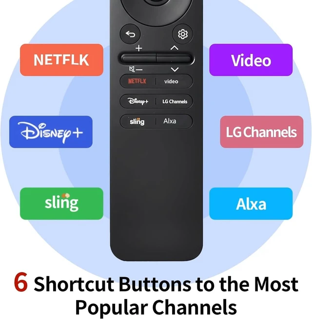 Alt view image 6 of 7 - Replacement for LG TV Remote, for LG 2019-2025 Remote Control for Smart TVs. with Voice and Pointer Function. for LG Magic Remote