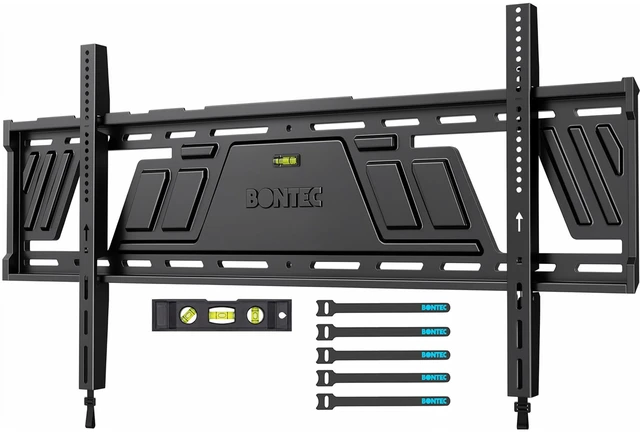 Main image of Heavy Duty Fixed TV Wall Mount, 43-100 Inch TVs, Max VESA 800x600mm One-Piece Bracket up to 265 lbs for Flat Screen TVs, Low Profile Design, 0.9" from Wall, Fits 16"/24"/32" Wood Studs
