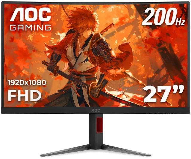 Main image of 27 Inch Curved Gaming Monitor FHD 200Hz VA 0.3ms HDR, C27G4H2 1920×1080 Computer Monitor, Adaptive-Sync, DP 1.4, HDMI 2.0, Earphone Out, VESA Mount, Console Ready