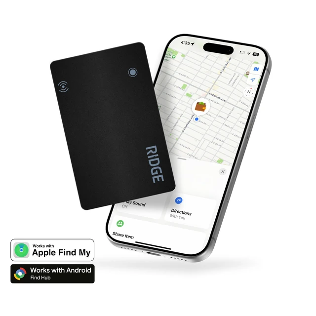 Alt view image 7 of 7 - Ridge Tracker Card Compatible with Apple Find My, Compatible with Android Slim Tracking Card - Wallet Finder, Item Locator for Luggage Tags, Passports, Phone - MFi Certified, IP68 Water Resistance