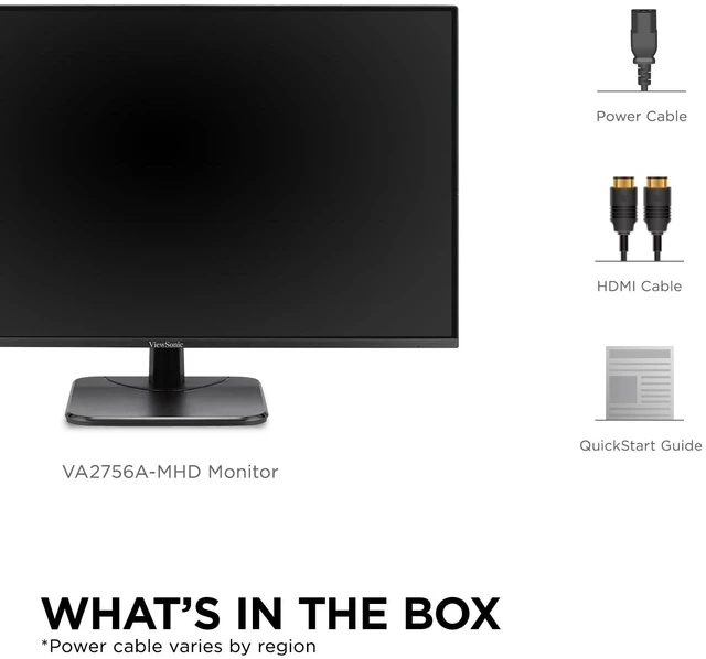 Alt view image 7 of 7 - VA2756A-MHD 27 Inch Full HD Computer Monitor, IPS 120Hz Display HDMI, DisplayPort, VGA, Eye Care, Thin Bezels, Home Office, Laptop, PC, Mac, Anti Glare, 1ms, 250 Nits, Speakers