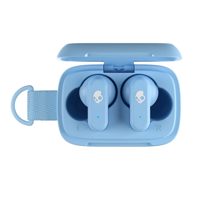 Alt view image 7 of 7 - Dime 3 Wireless In-Ear Bluetooth Earbuds - Preppy Blue Noise Isolating Fit, 20 Hours Battery, Microphone for iPhone Android, Easy Carry with Integrated Lanyard, Travel Friendly