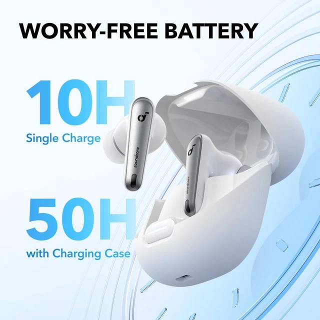 Alt view image 5 of 6 - by Anker Liberty 4 NC Wireless Earbuds 98.5% Noise Reduction, Adaptive Noise Cancelling to Environment, Hi-Res Sound, 50H Battery, Wireless Charging, Bluetooth 5.3