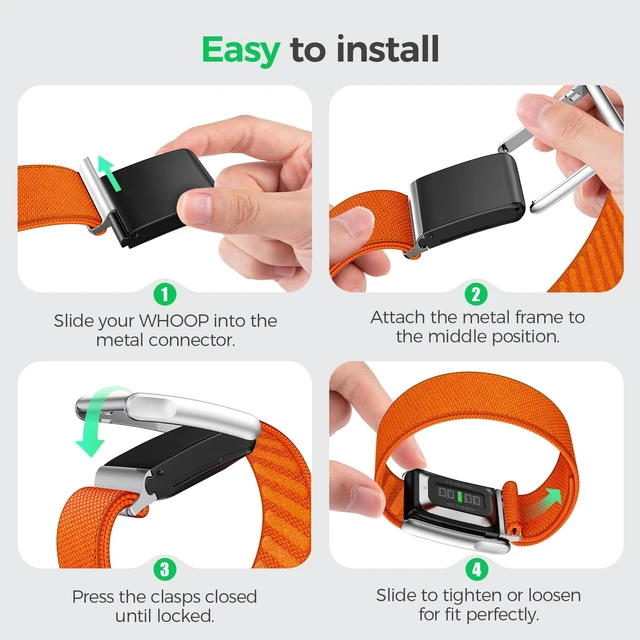 Alt view image 4 of 7 - 3 Packs Nylon Sport Band for WHOOP 5.0/MG, One, Peak & Life Breathable Loop Strap, Comfortable Wristband, Quick-Dry Replacement Watchband Accessories for Men Women, NOT for WHOOP 4.0