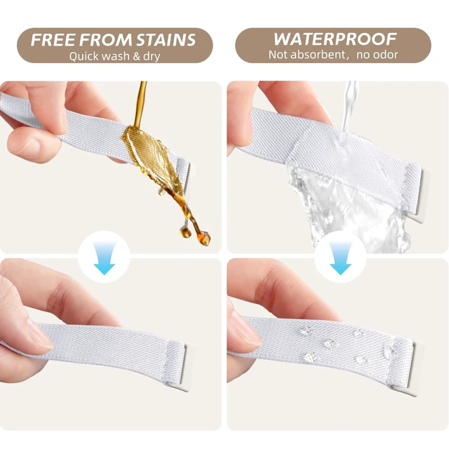 Alt view image 3 of 7 - Stretchy Bands Compatible with Fitbit Versa 4/Sense 2/Sense/Versa 3 Water-Resistant Elastic Band Compatible with Fitbit Versa 4 Bands for Woman, Soft Nylon Strap for Sense 2/Sense/Versa 3,5Pack
