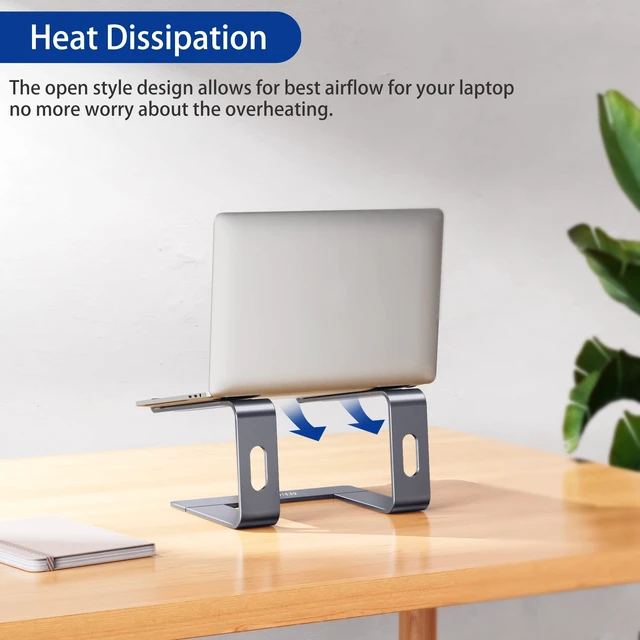 Alt view image 6 of 7 - LS03 Aluminum Laptop Stand, Ergonomic Detachable Computer Stand, Notebook Holder, Laptop Mount Compatible with Air, Pro, Dell, HP, Lenovo More 10-15.6" Laptops, Space Gray