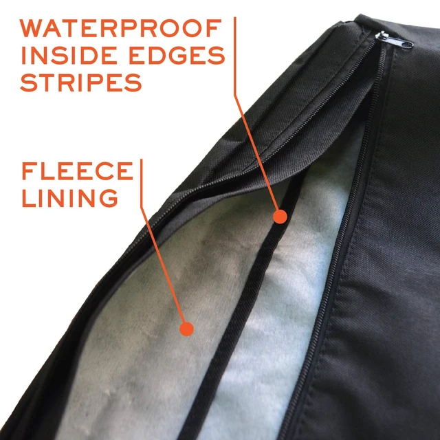 Alt view image 4 of 6 - Outdoor TV Cover 95-100 inch - WITH ZIPPER, Weatherproof, Waterproof 360 degrees protection, Soft Non Scratch Interior - Black
