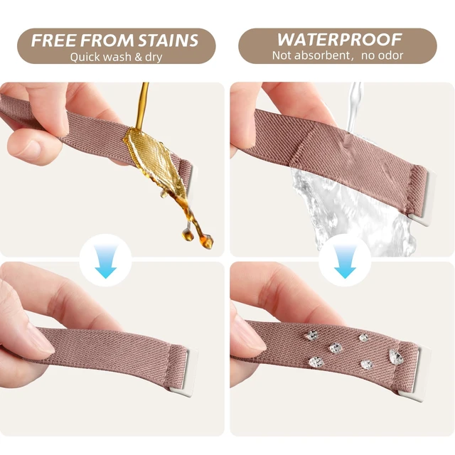 Alt view image 3 of 7 - Stretchy Bands Compatible with Fitbit Sense/Versa 4/Sense 2/Versa 3 Water-Resistant Elastic Band Compatible with Fitbit Sense 2 Bands for Women,Nylon Sport Strap for Versa 4/Sense/Versa 3,5Pack
