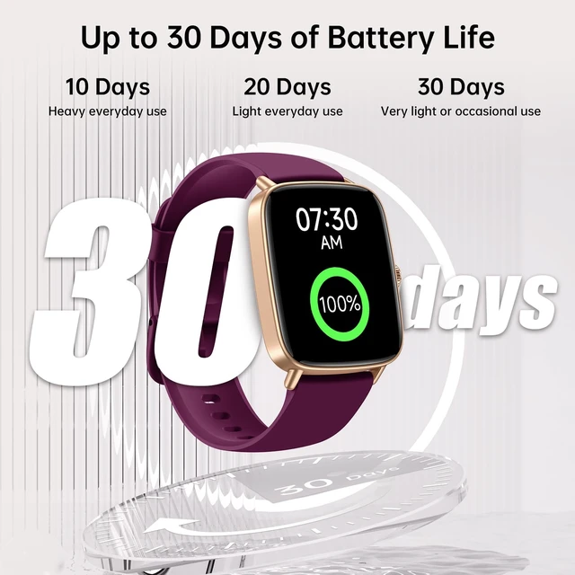 Alt view image 7 of 7 - Smart Watches for Women, 1.85" HD Smart Watch for Android Phones & iPhone Fitness Watches for Women with Call & Notification Alerts, Tracks Heart Rate/Sleep Smartwatches (Dark Purlple, 1.85 inches)