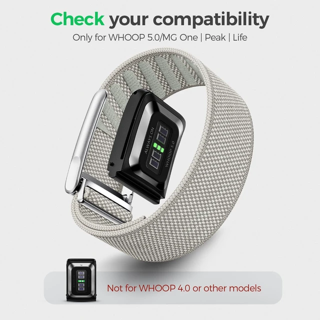 Alt view image 2 of 7 - 3 Packs Nylon Sport Band for WHOOP 5.0/MG, One, Peak & Life Breathable Loop Strap, Comfortable Wristband, Quick-Dry Replacement Watchband Accessories for Men Women, NOT for WHOOP 4.0