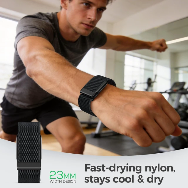 Alt view image 5 of 7 - 3 Packs Nylon Sport Band for WHOOP 5.0/MG, One, Peak & Life Breathable Loop Strap, Comfortable Wristband, Quick-Dry Replacement Watchband Accessories for Men Women, NOT for WHOOP 4.0
